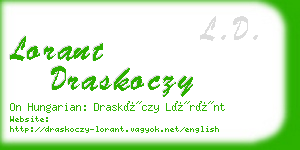 lorant draskoczy business card